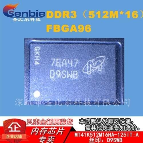 New10piece MT41K512M16HA-125 IT:ADDR3 FBGA96 D9SWB Memory IC
