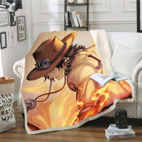 Anime NEW 3D Printing Plush Fleece Blanket Adult Fashion Quilts Home Office Washable Duvet Casual Kids Sherpa Blanket 06