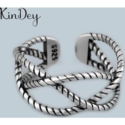 2021 New Charm Boho Cross Chains Rings For Women Lover Wedding Bridal Valentines Gifts Men Open Retro Antique Rings