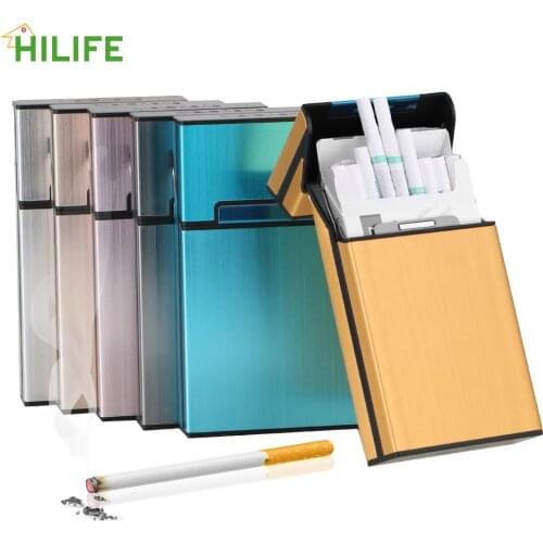 Gift Box Cigarette Cigar Case Pocket Container Personality Tobacco Storage Holder Aluminum Smoking Cigarette Case