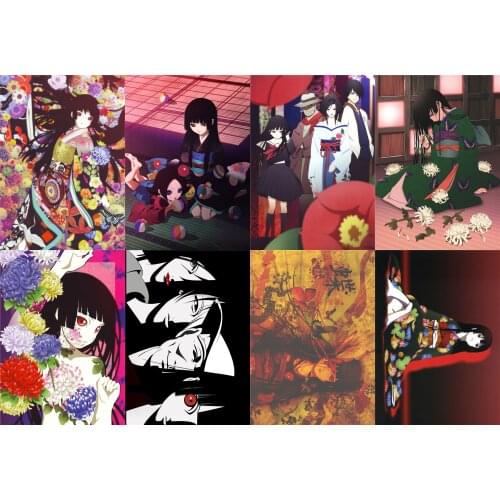 Hell Girl Jigoku Shoujo Enma Ai Polypropylene A3 8 pieces Posters wall poster