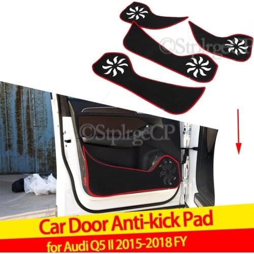 Polyester Door anti-kick pad door protection pad door panel cover pad car door sticker For Audi Q5 II 2015 2016 2017 2018 FY
