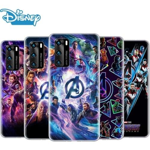 Transparent Cover Marvel Avengers Logo For Huawei P50 P40 P30 P20 P10 P9 P8 Lite Pro Plus mini 2019 2017 Phone Case