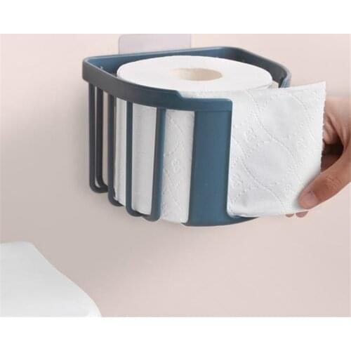 Non-marking Wall-mounted Storage Rack, Bathroom Tissue Storage And Finishing Rack, Multi-function Drain Wall Rack