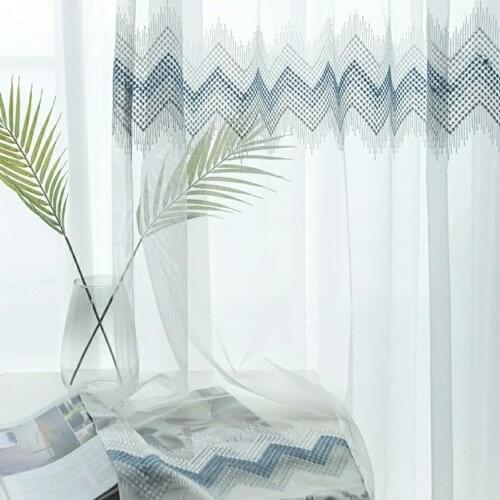 2021 Water Ripple Tulle Translucent Embroidery Tulle Finished Tulles for Living Dining Room Bedroom
