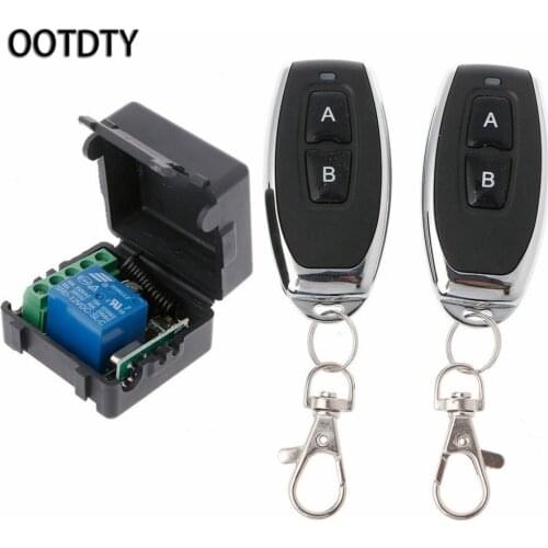 315M or 433M Universal Wireless Remote Control Switch DC12V 1CH Relay Receiver Module + 2 RF Transmitter