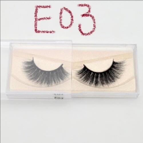 Visofree Eyelashes 100%handmade lashes Full Strip Soft False Eyelashes 1 pair 1 box Makeup Cruelty free sexy 3D Mink Lashes E03