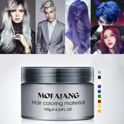 120g Unisex Temporary Hair Dye Wax Long Lasting Coloring Gel Cream Styling Mud Temporary Long Lasting Easy to Wash Not Greasy