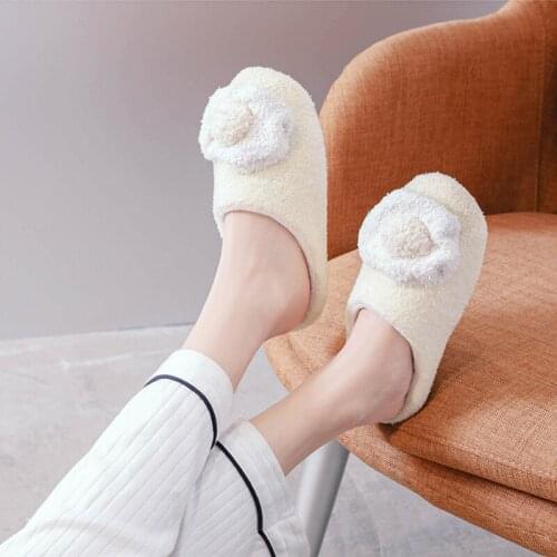 Women Indoor Slippers Warm Plush Home Slipper Anti Slip Autumn Winter Shoes Woman House Floor Slippers Soft And Comfortable