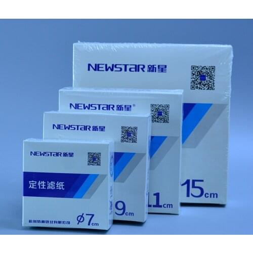 100Pcs/pack Fast/Medium/Slow speed qualitative filter paper for lab funnel use Dia 7/9/11/12.5/15/18cm