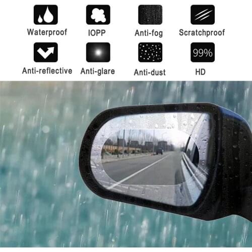 2*pcs Car Rearview Mirror Protective Film Anti Fog Membrane Anti-glare Waterproof Motorcycle Window Rainproof Auto Clear Sticker