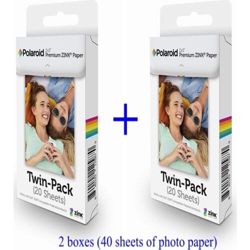 40 sheets Inkless printing photographic papers 5 * 7.62 cm Z2300/Snap/Socialmatic/ZIP special photo paper 2x3 inch