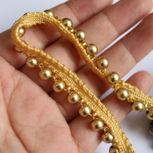 5yards embroidery pearl beaded lace trims for wedding dress Embroidery stirip lace trimmings for clothes Ribbons and trims