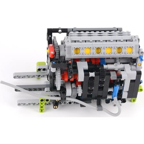 New 516Pcs V12 Engine Integrated Module MOC Small Particle Building Block Kit assembly model kids boys Christmas gifts 2019