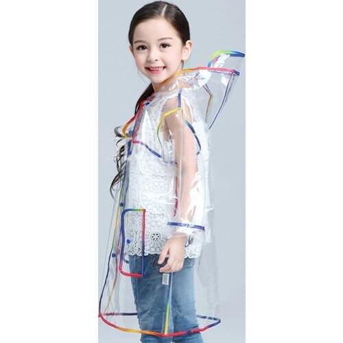 Child Kids boy girl waterproof Raincoat Rain Transparent Lightweight Rainwear Slicker Jacket rain clothes for kids CM