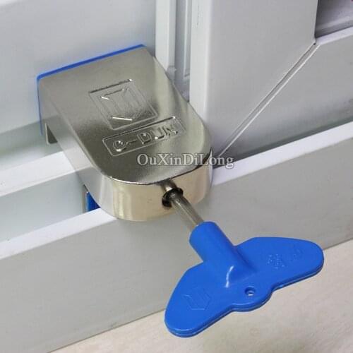 HOT 1PCS Sliding door and window locks aluminum alloy plastic steel window limit anti-theft door lock Children safety Lock