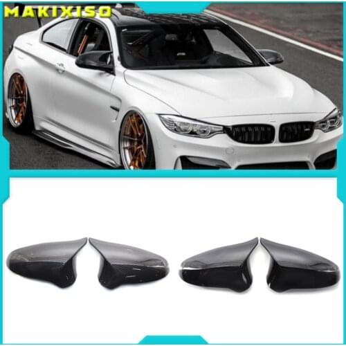 Rearview Mirror Covers For BMW F80 M3 F82 F83 M4 2015-2018 ABS Carbon Fiber Gloss Black