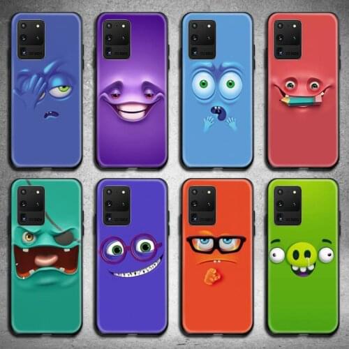 Funny Cartoon Face Phone Case For Samsung Galaxy S21 Plus Ultra S20 FE M11 S8 S9 plus S10 5G lite 2020