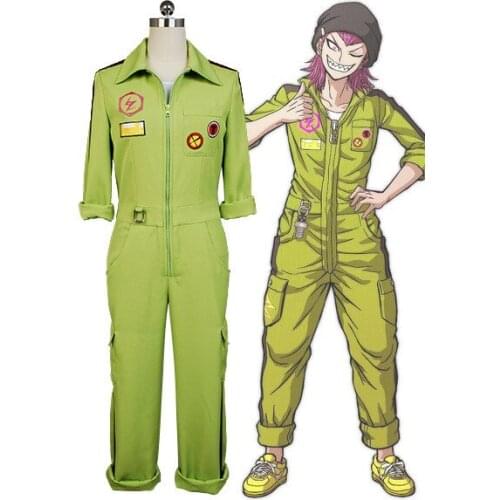 Anime cosplay Super DanganRonpa Kazuichi Souda Cosplay Costume Full Set Outfit Men Women Jumpsuit Halloween Carnival Costume
