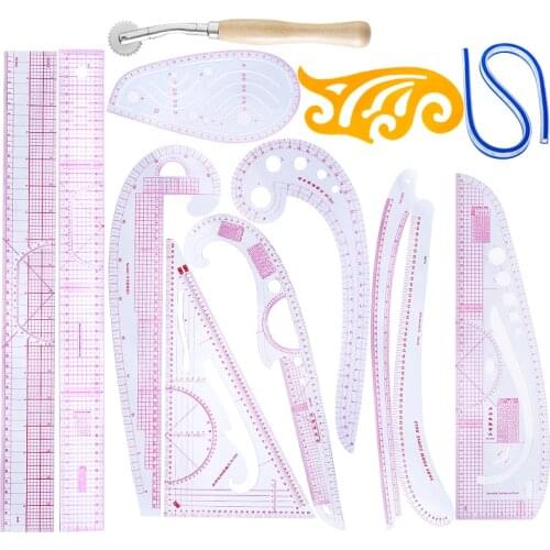LMDZ 13pcs French Curve Sewing Set Sewing Ruler Multi-functional Sewing Tools Multi-function Sewing Tools