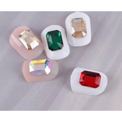 Fashion Crystal Acrylic Rhinestones Nail styling Shape Crystal Shaped Colorful glass Stones 3D Nail Art Decoration DIY Tool