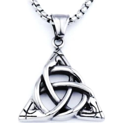 Fashion Scandinavian Nordic Viking Amulet Pendant Necklace Silver Long Chain Necklace Men Women Kid Gift