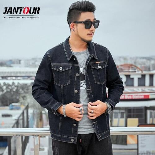 Large Size 7XL 8XL Autumn Winter New Style Mens Cotton Denim Jacket Casual Classic Style Personality Fashion Denim Shirt Male