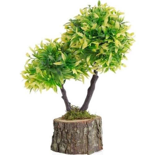 Natural Plant Pot Mini Two Ball Tree decoration artificial flower искусственный цветок