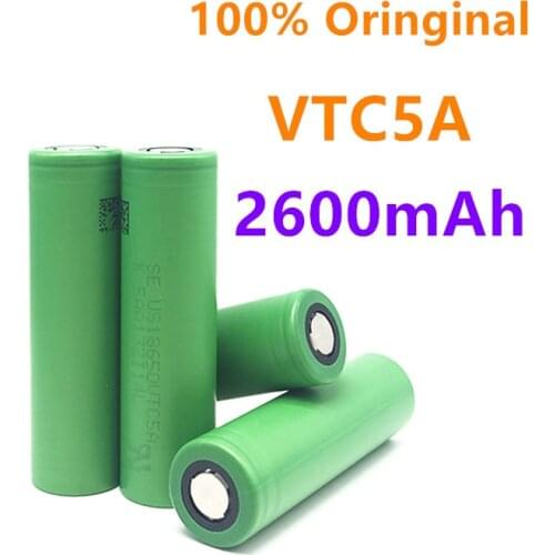100% new High Drain VTC5A 18650 battery Li-ion Lithium Battery high Capacity 2600mAh For Flashlight headlight Sony batteries