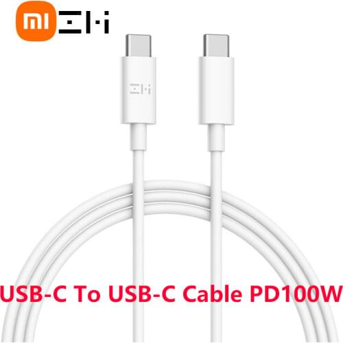 Original ZMI 100W usb type c to usb type c cable for macbook Samsung xiaomi notebook usb c charger PD fast Charging 5A 2m short