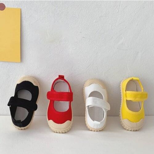 Autumn Fall Boys And Girls Light And Comfortable Canvas Lovely Color Soft Soled Small Cloth Shoes