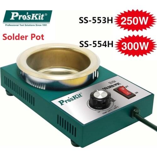 ProsKit Soldering Iron Lead Free Solder Pot Soldering Desoldering Bath Tin melting furnace Wire Tinning Tool