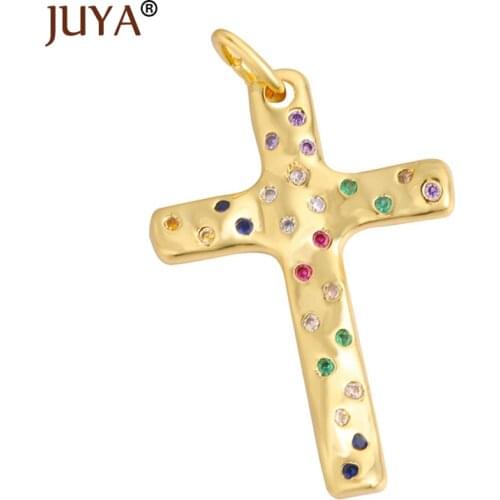 JUYA 5pcs Micro Pave Cubic Zirconia Charms Pendants Exquisite Copper Charms for Necklace Jewelry Making Hand Made Accessories