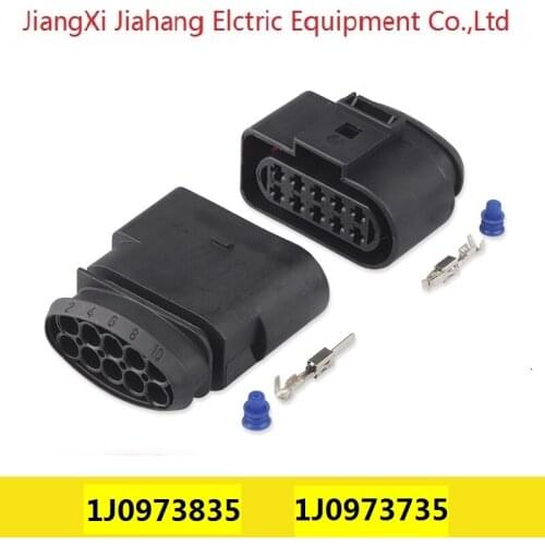 1J0973835 1J0973735 Free shipping 200sets DJ7105A-3.5-11/21 10Pin AMP Car Electrical Wire Connectors
