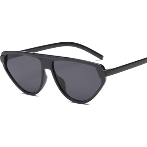 2021 Fashion Women Colour Luxury Flat Top Cat Eye Sunglasses Elegant de sol men Twin Beam oversized Sun glasses for women UV400