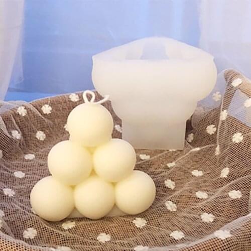 Triangular Cube Candle Mould Soy Wax Essential Oil Aromatherapy Candle DIY Cloud Shape Candle Material Wax 3D Silicone Mold