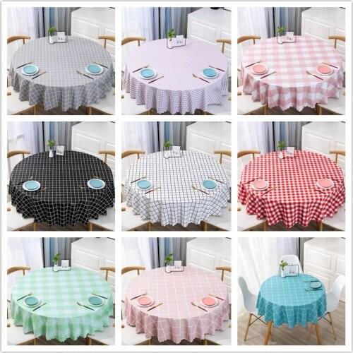 1Pcs Thicken Tablecloth Waterproof Plastic PVC Oilproof Rectangular Square Round Table Cloth Plaid Style Dinning Table Covers