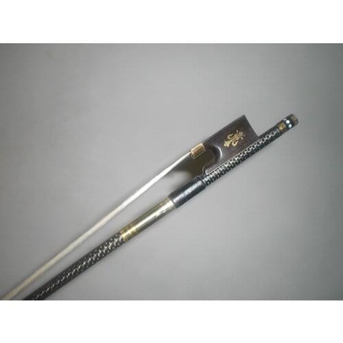 1 PC High Quality Strong Carbon Fiber Violin Bow 4/4 Gold Wire Pro Inlay Bow 1001# White Bow Hair