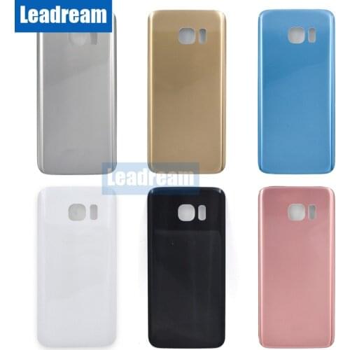 10PCS Back Battery Door Housing Cover Rear Door Back Glass with Adhesive for Samsung Galaxy S7 Edge G930 G935 Free DHL
