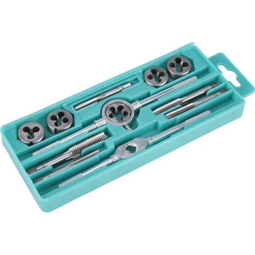 12pcs/set Multifunction Screw Tap & Die Set External Thread Cutting Tapping Hand Tool Kit Thread Screwdriver M6 M7 M8 M10 M12