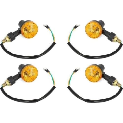 4pcs LED Motorcycle Turn Signal Light 6V Waterproof Amber Flasher Indicator Rear Lights Lamp Motorcycle Motorbike Accessories