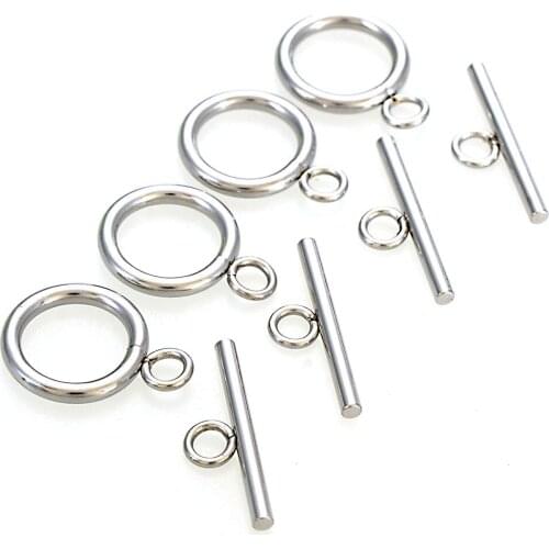 5 Sets Stainless Steel Gold Toggle OT Clasps End Connector DIY Bracelet Necklace Jewelry Making Findings Supplies Accessories