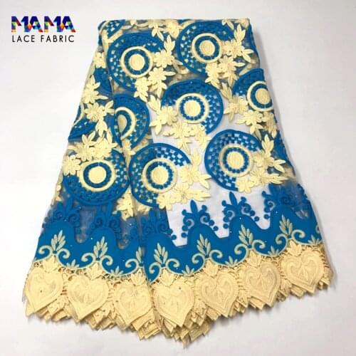 5 Yards Fashion Style 2021 Embroidery Mesh Net Fabric Indian Nigerian Guipure Tulle Laces For Elegant Women Wedding Dress Sewing