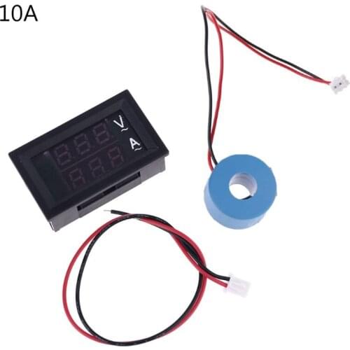 AC 60-500V 10A 50A 100A Voltmeter Ammeter 0.28" Digital Current Gauge Volt Meter with Current Transformer M7DA