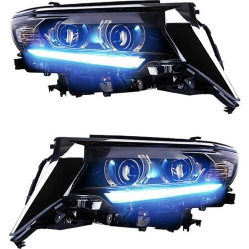 Goodmolds Car LED Head Lamp Fit For Toyota Land Cruiser Prado 2018-up Full LED Head Light with Sequential Indicator