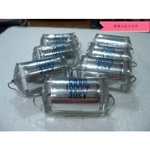 CB80 Axial Leaded Polystyrene Film High Voltage Capacitor CB80-30KV-1000PF