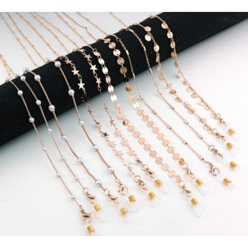 Women Fashion Sunglasses Masking Chains For Women Multiple Crystal Eyeglasses Chains 2021 New Fashion Jewelry Eyewear Retainer