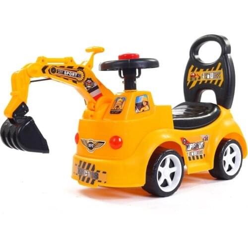 Childrens Excavator Four Wheel Slide Car Twist Car Music Excavator Slide Car Childrens Engineering Car Ride on Toys