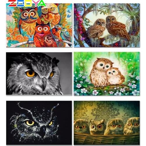 Diy Diamond Mosaic Animal Owl Lovely Picture 3D Abstract Special Anime Diamond Embroidery Dierlijke Uil Diamond Paintings 6Jh24