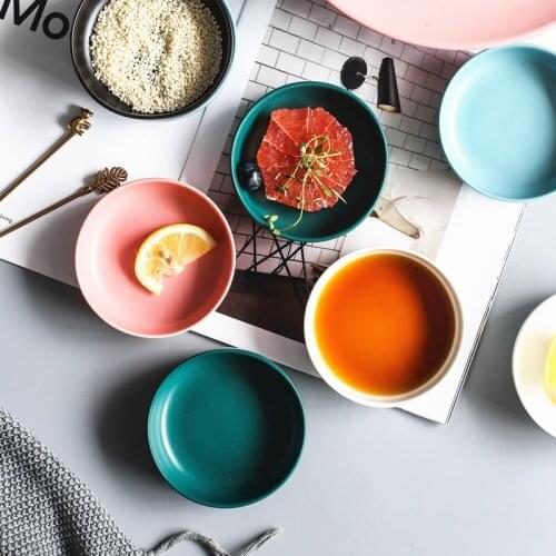 Japanese Style Household Seasoning Dish Ceramic Dish Sauce Dish Snack Dish Hotel Mini Creative Dessert Dish